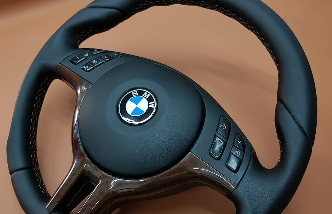 Worn steering wheel restored