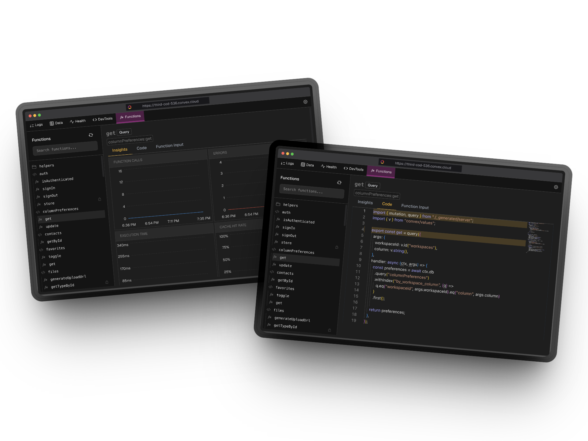 Convex Panel Logs View