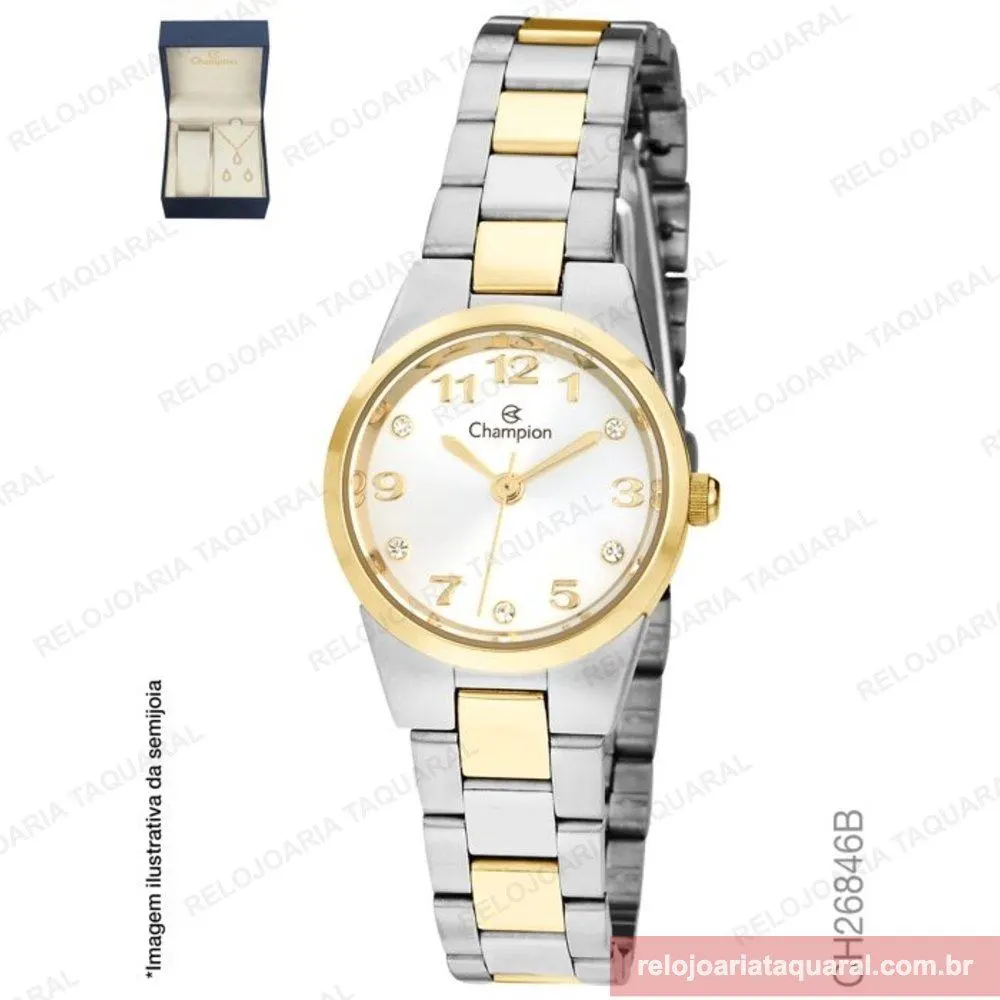 RELÓGIO FEMININO SOCIAL CHAMPION CH26846B PRATA