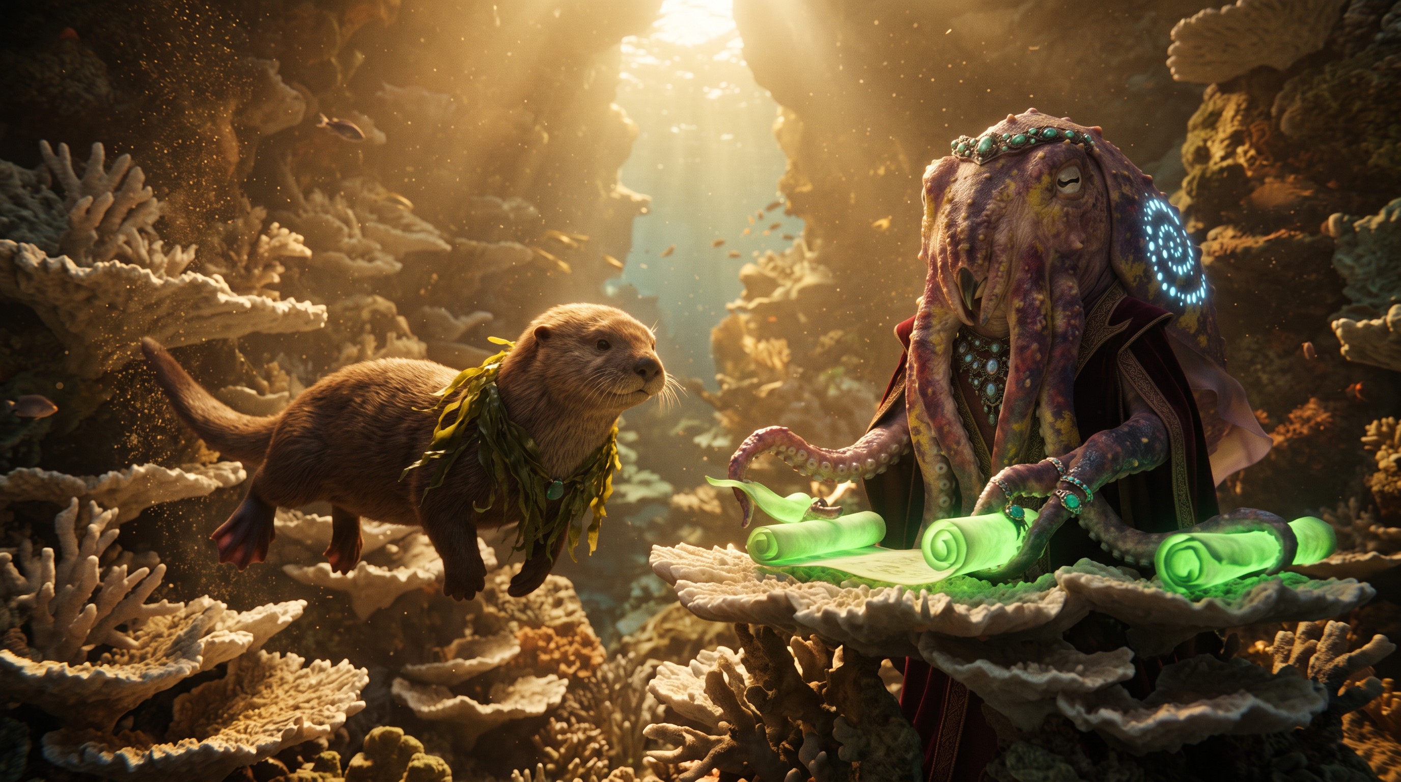 Guardians of the Coral Archives — scene 1