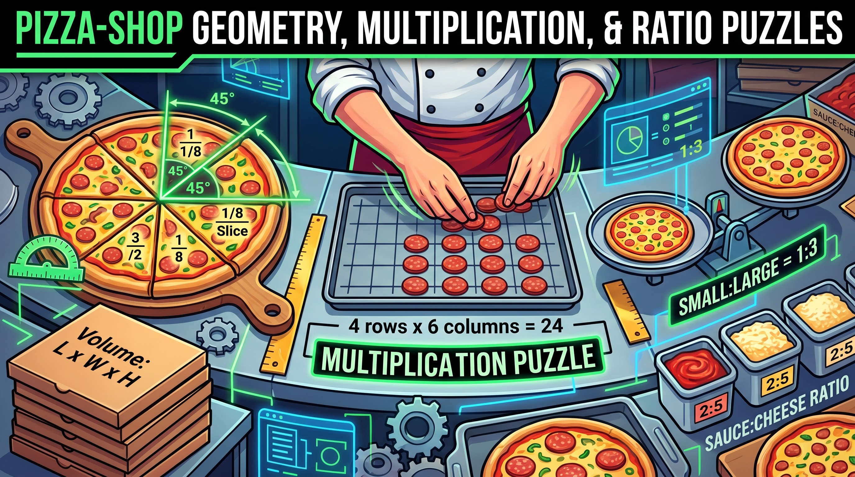 Pizza Shop Math Challenges