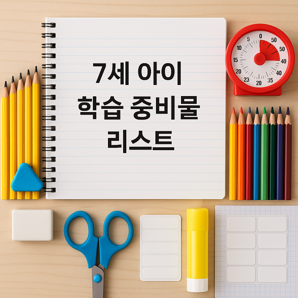 7세 아이 학습 준비물 리스트 (2026 최신 가이드)