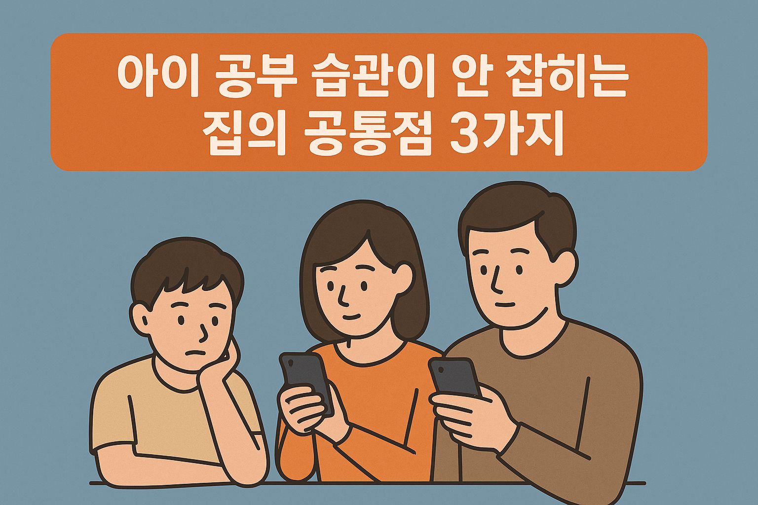 아이 공부 습관이 안 잡히는 집의 공통점 3가지