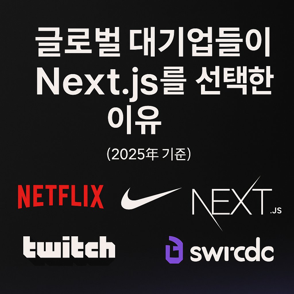글로벌 대기업들이 Next.js를 선택한 이유 (2025년 기준)