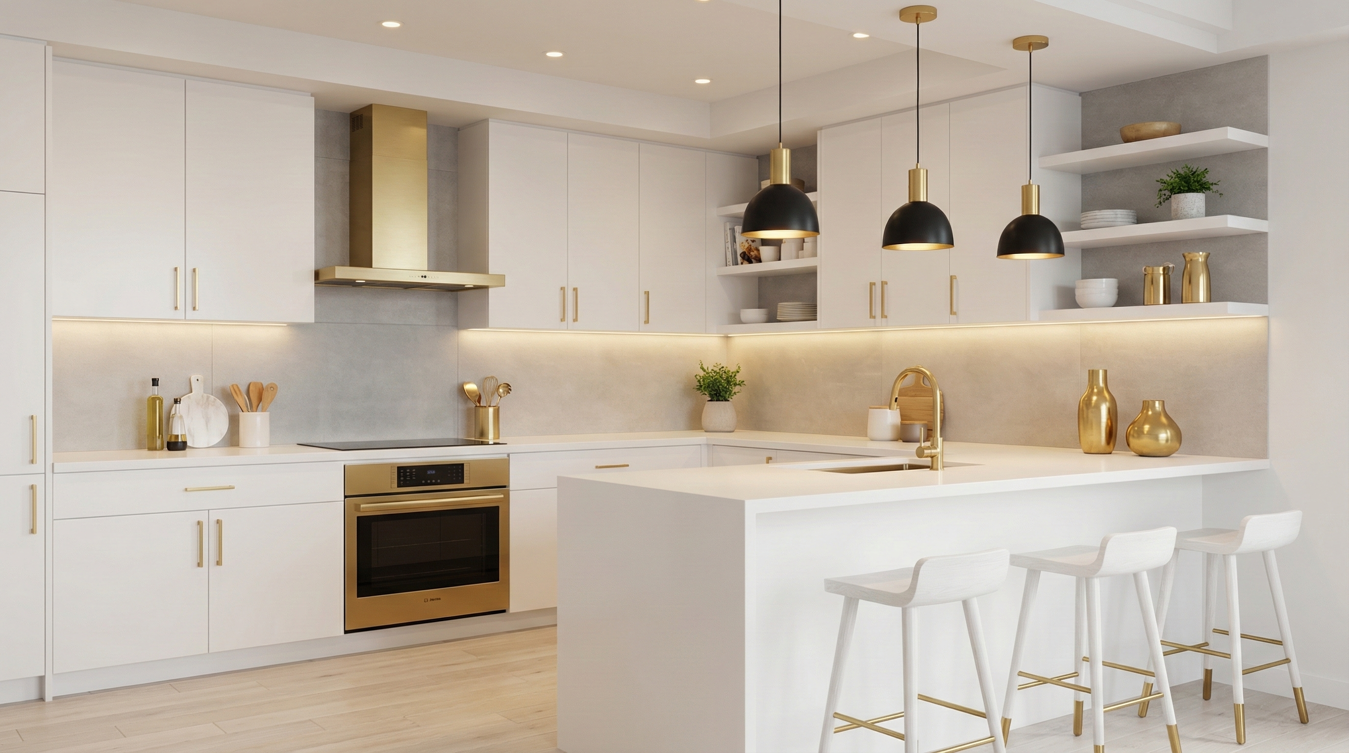 Furnished minimal living room