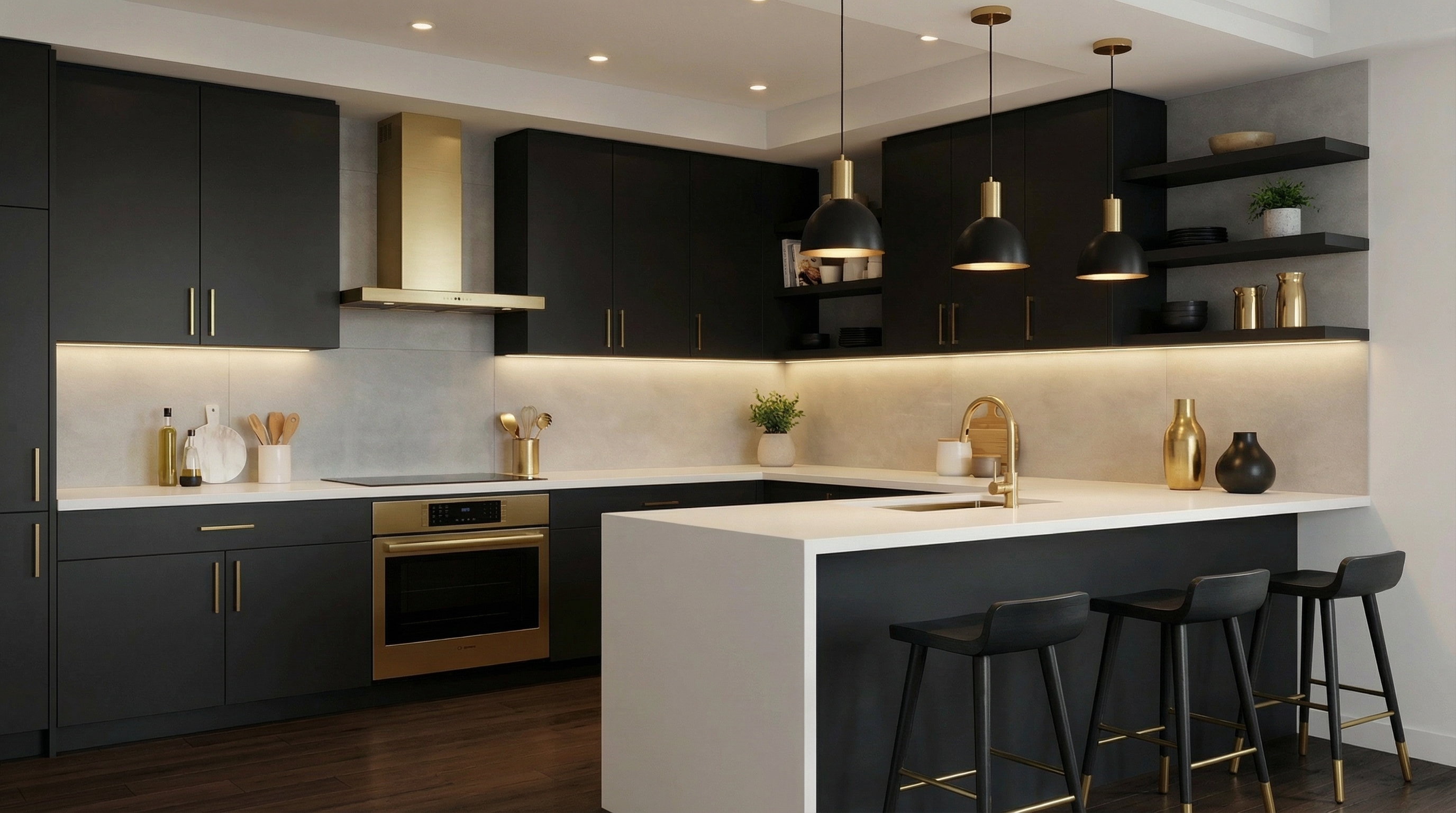 Empty minimal living room