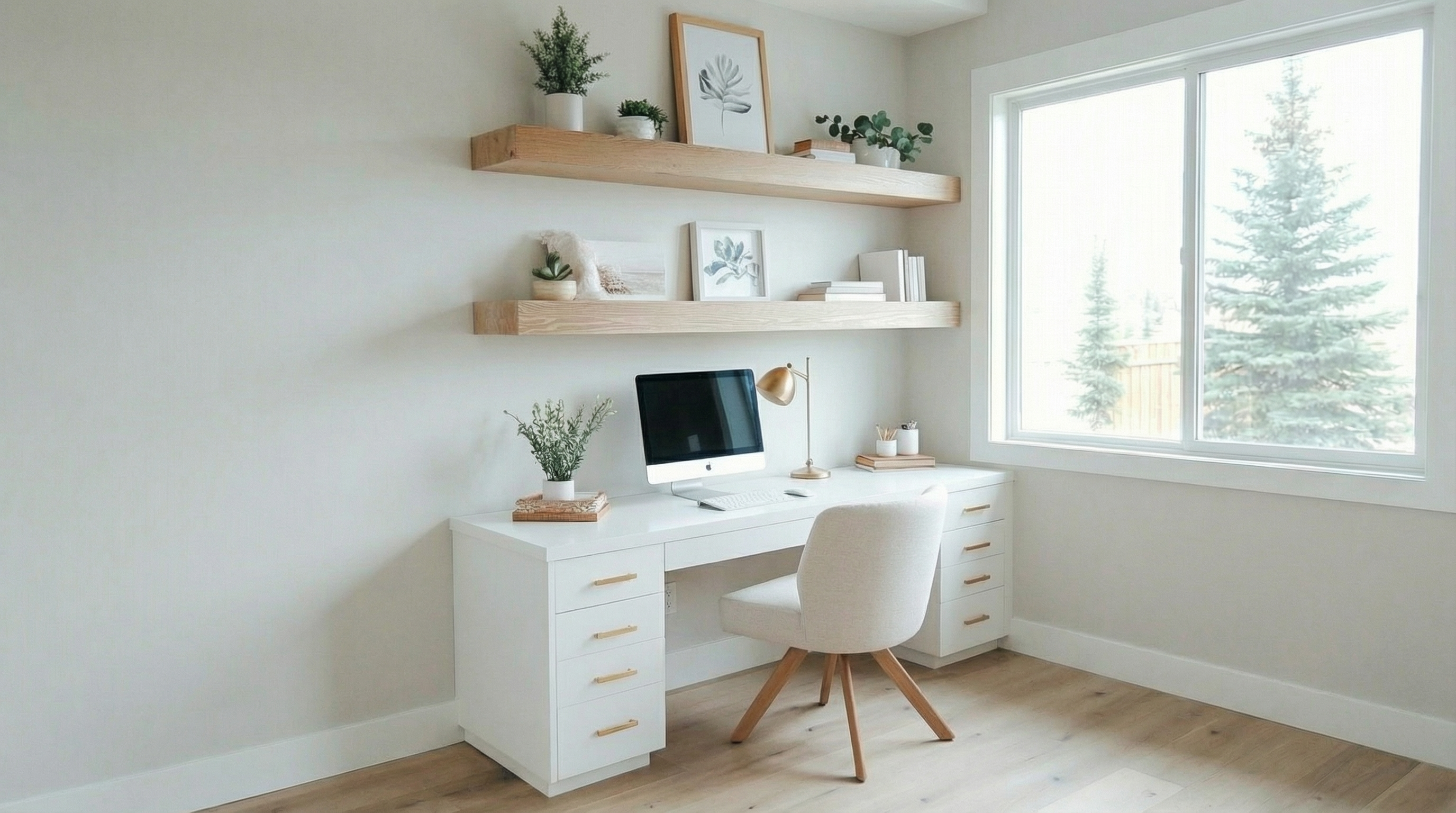 Empty minimal living room