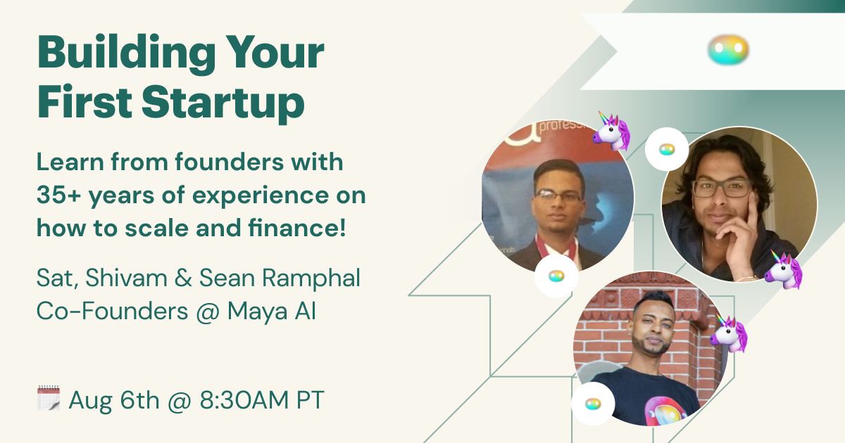 Join the Co-Founder of Maya AI, former Chief Executive Office of XiByte and 4x Founder, Sat Ramphal, along with 2x Founder, Shivam Ramphal and 15-year