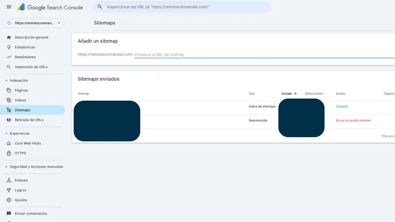 Imágen de Google Search Console