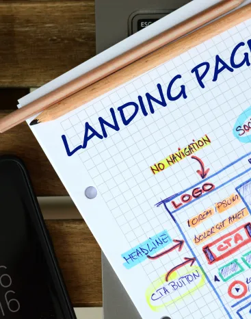 errores al vivir de un blog, imágen alegórica de una landing page