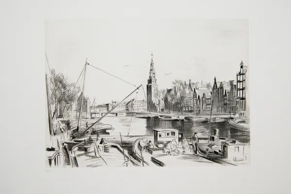 Canal hollandais aux péniches