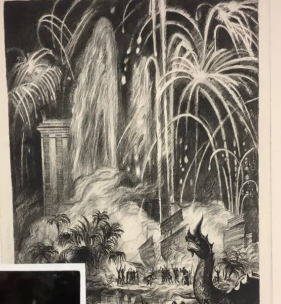 Fête nautique nocturne à l'Exposition de 1937