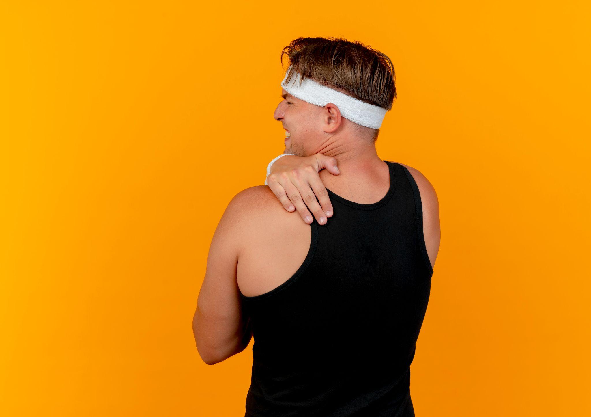 A man with shoulder pain.
