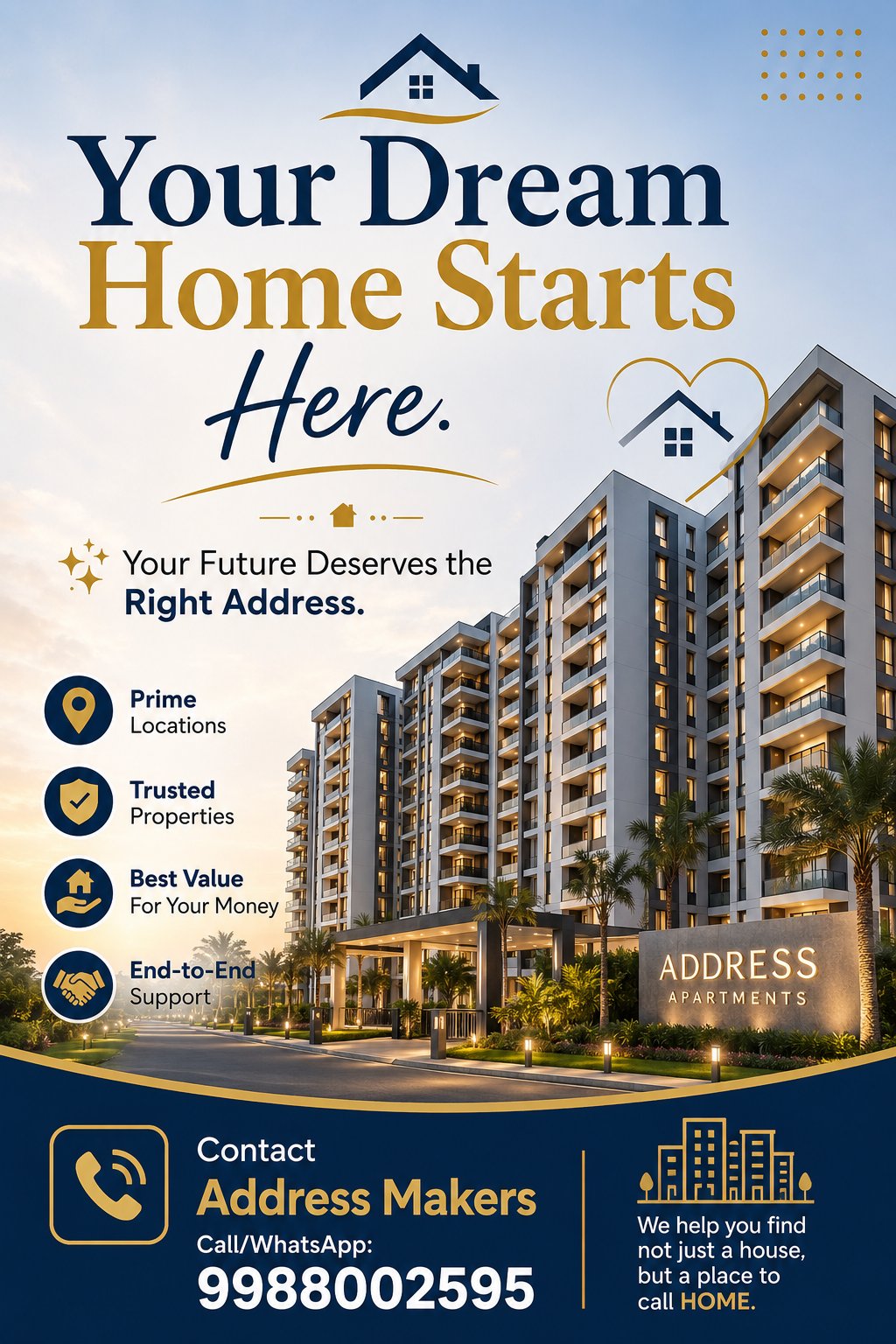 Spacious 2BHK Semi-Furnished Apartment in Gated Community