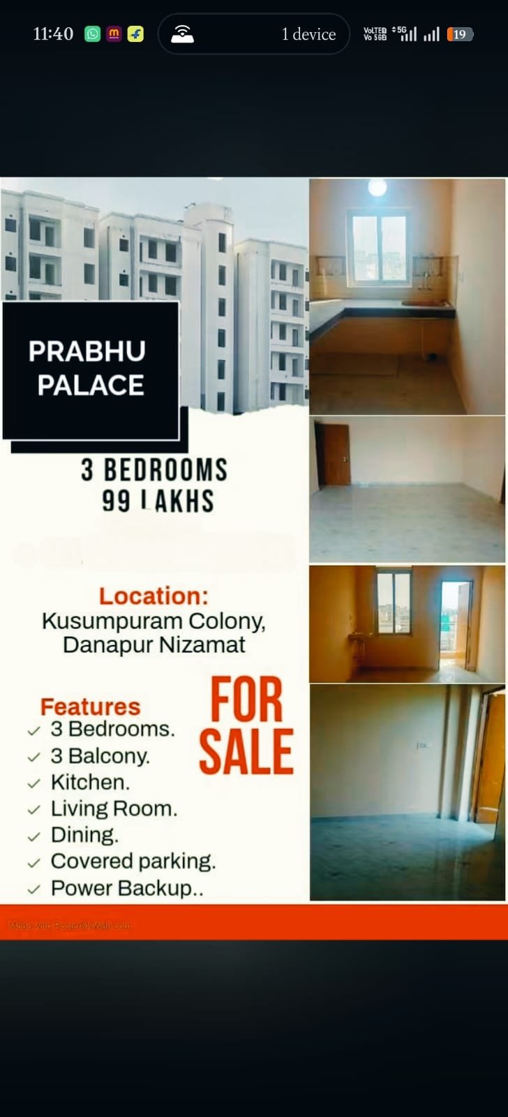 3BHK Semi-furnished Flat for sale in Location set — photo 1