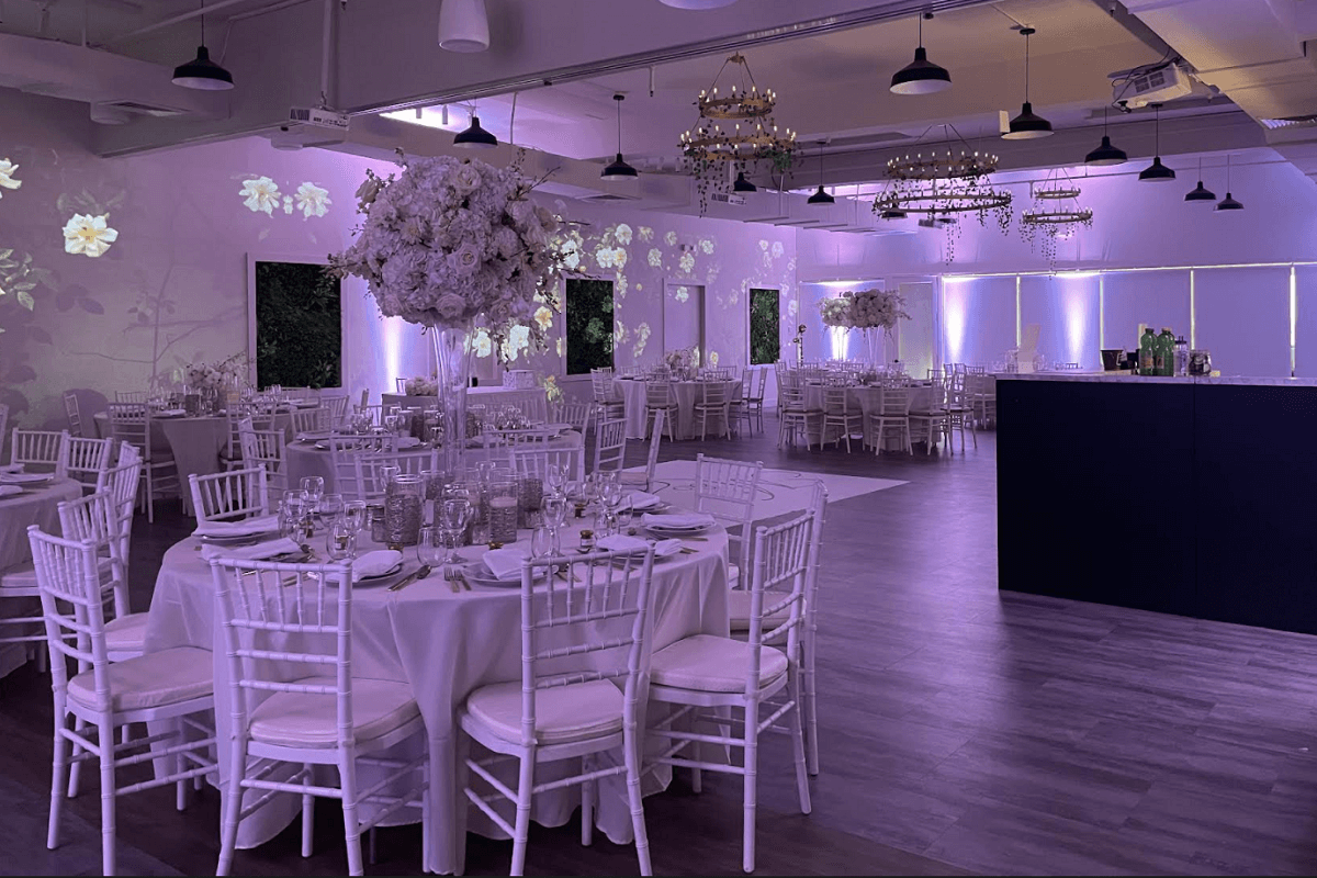 wedding venue space with immersive experience