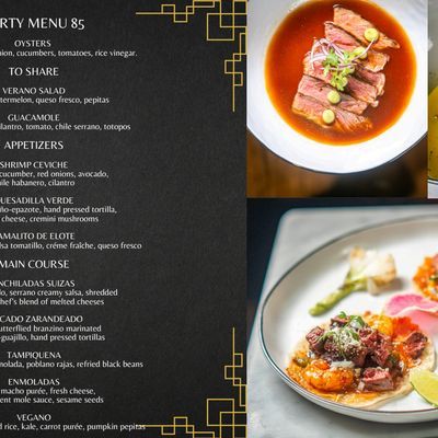 Party Menu at Casa Bond NoHo