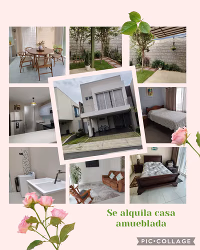 Casa amueblada en condominio La Ribera, Belén 2