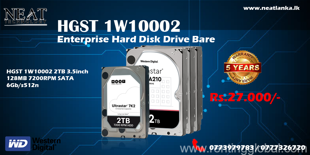www.rentingglobal.com, renting, global, 16 E S Fernando Mawatha, Colombo, Sri Lanka, HGST 1W10002 HARD DRIVE