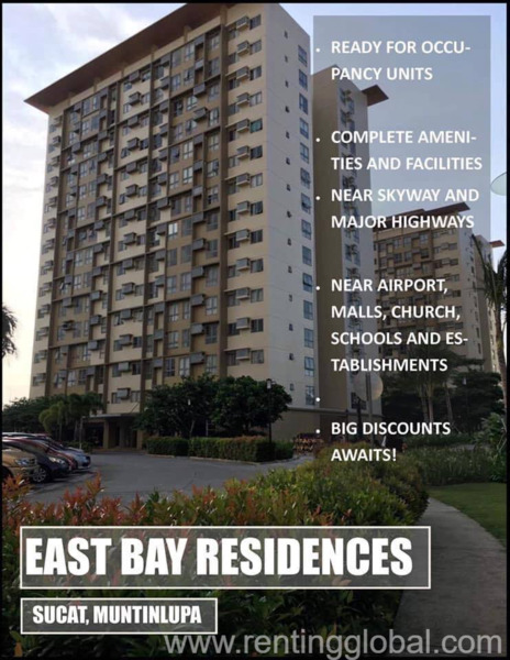 www.rentingglobal.com, renting, global, KM 21 E Service Rd, Sucat, Muntinlupa, 1770 Metro Manila, Philippines, condo for sale in manila,ready for occupancy condo for sale metro manila philippines,affordable condo for sale in philippines, Affordable Condo for Sale Ready for Occupancy in Sucat Muntinlupa City Metro Manila Philippines EASTBAY RESIDENCES