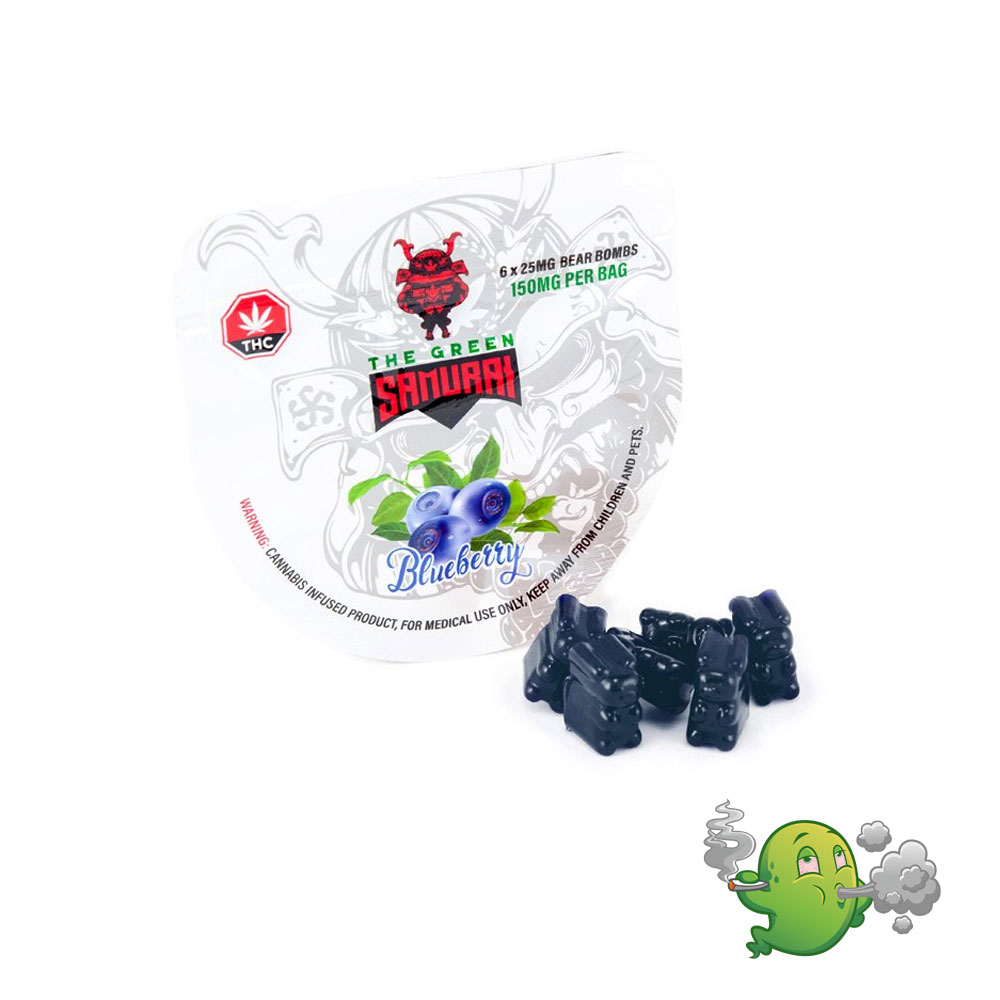 www.rentingglobal.com, renting, global, Vancouver, BC, Canada, edibles, Blueberry Bear Bomb 150 MG THC By The Green Samurai
