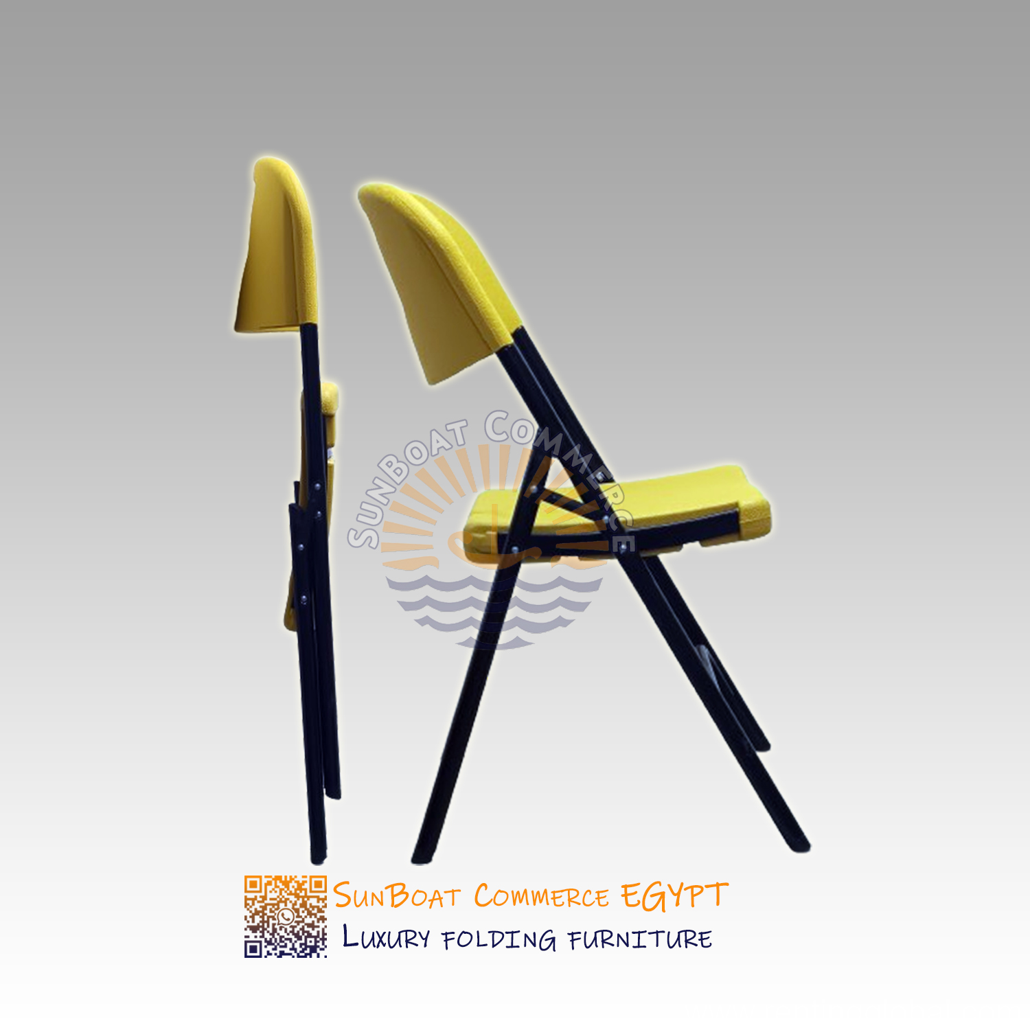 www.rentingglobal.com, renting, global, 3rd entrance، Villa No. 4 in front of Al-Huda and Al-Nur Mosque، from Skyo St, First Al Sheikh Zayed, Giza Governorate 3245206, Egypt, SunBoat Portable folding chairs | 2 Pieces Pack [Yellow]
