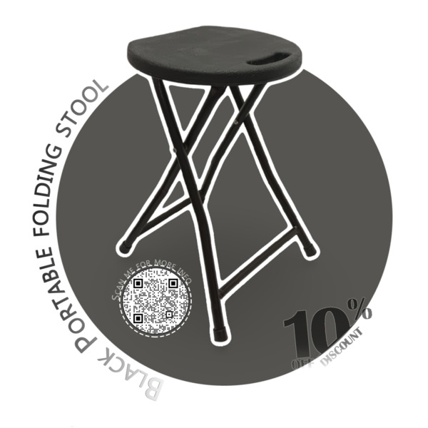 www.rentingglobal.com, renting, global, Egypt, folding stool ‎,portable stool ‎,travel stool ‎,garden stool ‎,office stool ‎,kitchen stools,stool,chairs,folding,space-saving,multi-use,sunboat ‎,outdoor,indoor,prayer, Portable folding stool chair – Black color