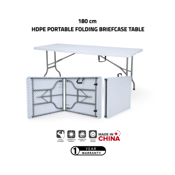 SunBoat Heavy duty portable folding versatile table 180cm | Outdoor ⇄ Indoor
