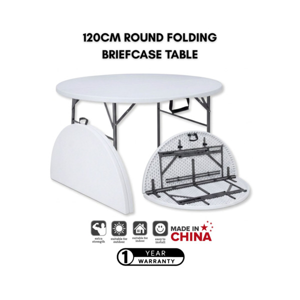 SunBoat Heavy duty portable folding versatile table 120cm | Outdoor ⇄ Indoor