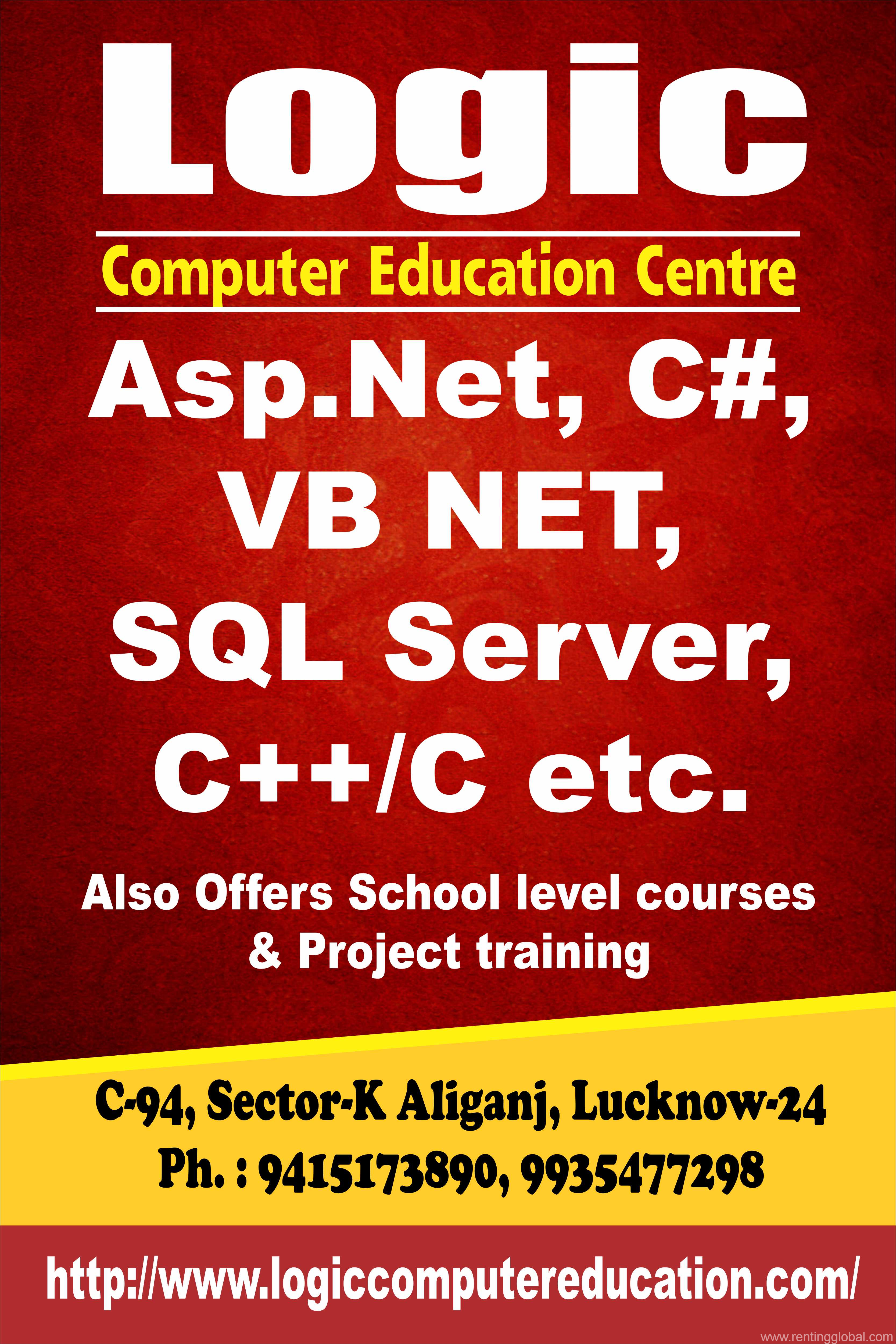 www.rentingglobal.com, renting, global, Aliganj, Lucknow, Uttar Pradesh, India, asp.net, c# ,vb.net,java,php c++,c,data structure,sqlserver,oracl, Logic Computer Education offers C,C++,Asp.net,C# Sql Server etc
