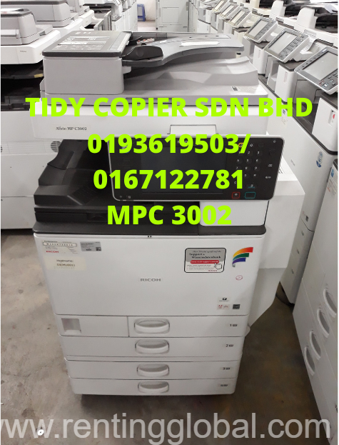 www.rentingglobal.com, renting, global, Jalan PJU 10/10e, Damansara Damai, 47000 Petaling Jaya, Selangor, Malaysia, ricoh,printer,scanner, Ricoh Mpc 3002 with printer and scanner