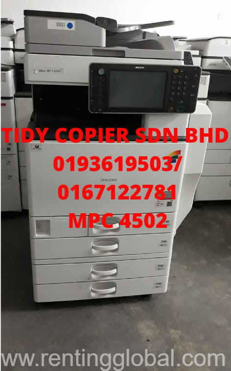 www.rentingglobal.com, renting, global, Jalan PJU 10/10e, Damansara Damai, 47000 Petaling Jaya, Selangor, Malaysia, ricoh,printer,scanner, Ricoh Mpc 4502 with printer and scanner