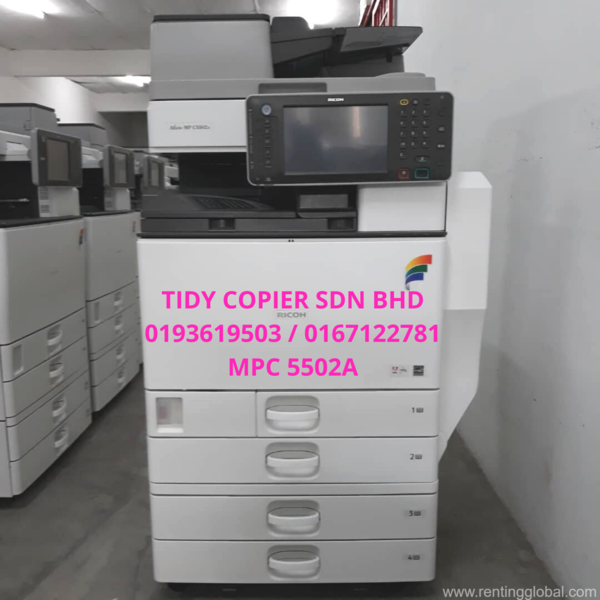 www.rentingglobal.com, renting, global, Jalan PJU 10/10e, Damansara Damai, 47000 Petaling Jaya, Selangor, Malaysia, ricoh,printer,scanner, Ricoh Mpc 5502A with printer and scanner