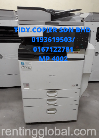 www.rentingglobal.com, renting, global, Jalan PJU 10/10e, Damansara Damai, 47830 Petaling Jaya, Selangor, Malaysia, ricoh,printer,scanner, Multifunctional Photocopie Ricoh Mp 4002
