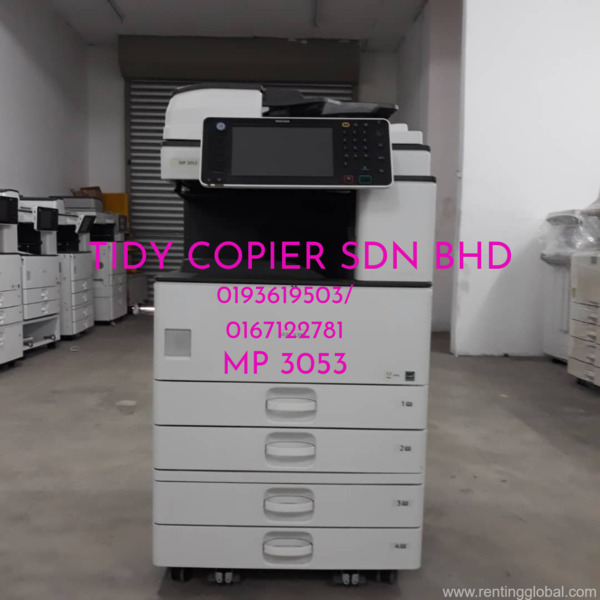 www.rentingglobal.com, renting, global, 23, Jalan PJU 10/10e, Damansara Damai, 47830 Petaling Jaya, Selangor, Malaysia, ricoh,printer,scanner, Ricoh Black/White Photocopier Mp 3053