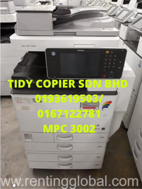 www.rentingglobal.com, renting, global, 48200 Selangor, Malaysia, printer,scanner,ricoh, MACHINE COLOUR DIGITAL PHOTOCOPIER OF RIOCH MPC 3002