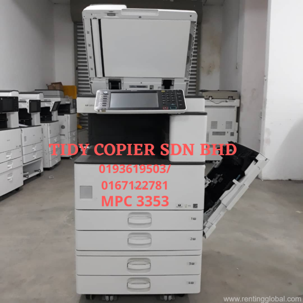 www.rentingglobal.com, renting, global, 48200 Selangor, Malaysia, printer,scanner,ricoh, MACHINE BLACK AND WHITE DIGITAL PHOTOCOPIER OF RICOH MP 3353