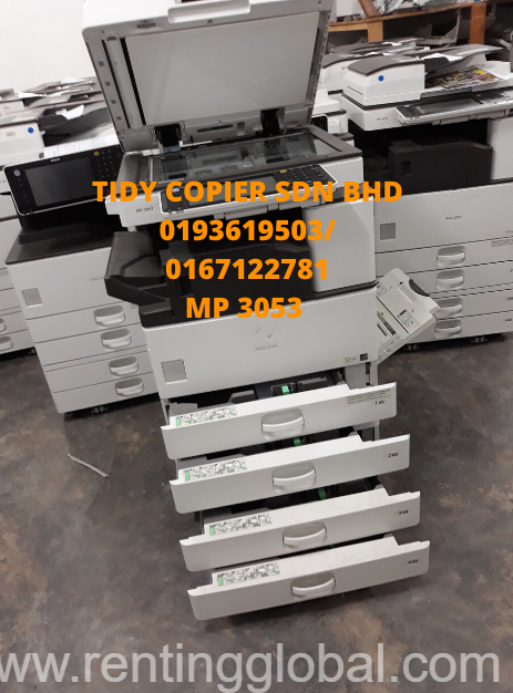 www.rentingglobal.com, renting, global, 48200 Selangor, Malaysia, printer,scanner,ricoh, MACHINE BLACK AND WHITE DIGITAL PHOTOCOPIER OF RICOH MP 3053