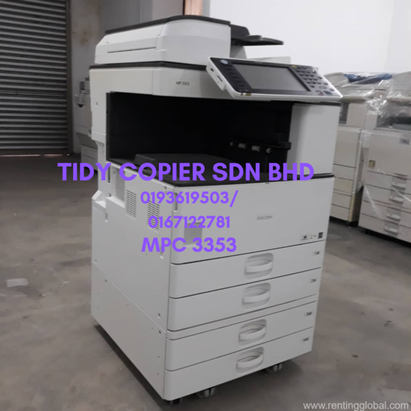 www.rentingglobal.com, renting, global, 48200 Selangor, Malaysia, printer,scanner,ricoh, MACHINE BLACK AND WHITE DIGITAL PHOTOCOPIER OF RICOH MP 3353