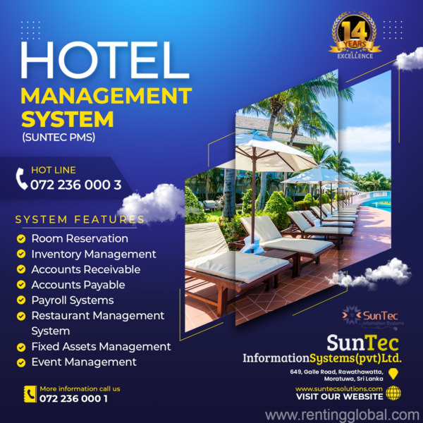 www.rentingglobal.com, renting, global, 649 Galle Rd, Moratuwa 10400, Sri Lanka, Hotel Management System