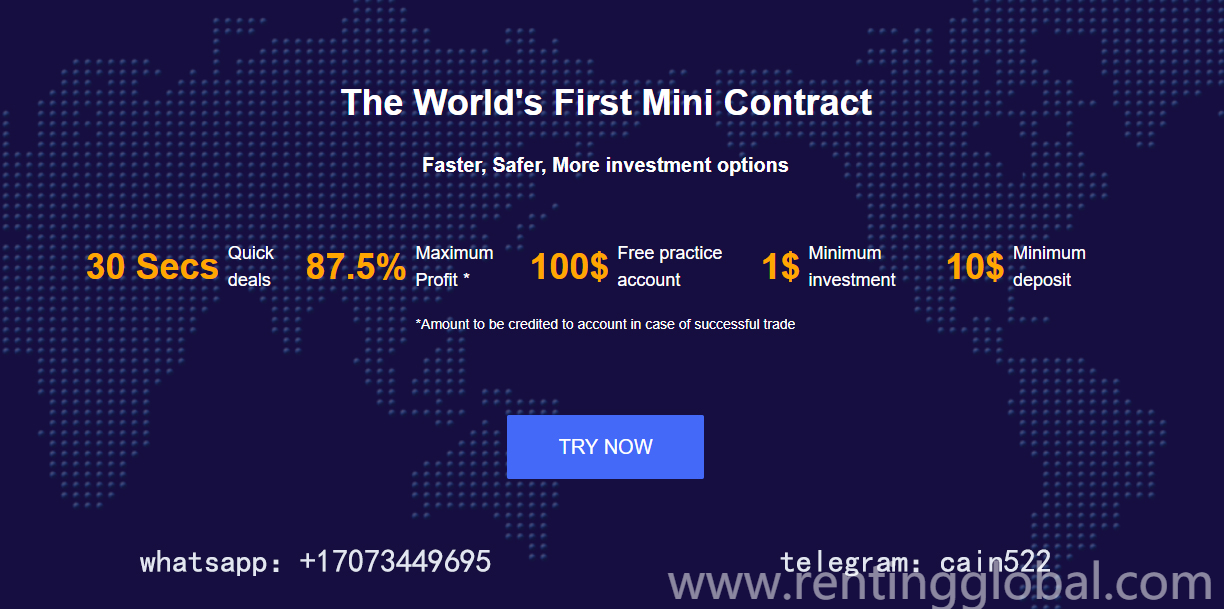 www.rentingglobal.com, renting, global, Monaco, BTC Binary Options Commission Agent Introduction Broker