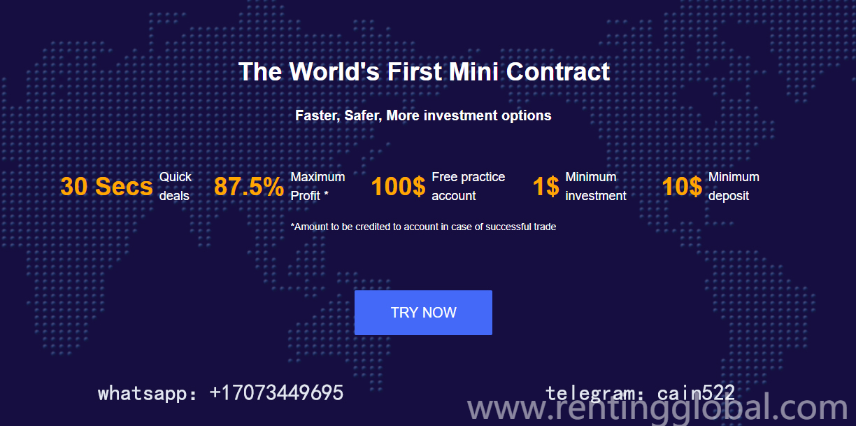 www.rentingglobal.com, renting, global, Bengaluru, Karnataka, India, BTC contract exchange IB monthly income above 10000USD