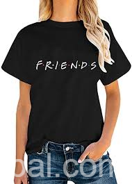 www.rentingglobal.com, renting, global, Ontario, CA, USA, Friends TV Show T-Shirts Womens Summer Casual Short Sleeve Tops Graphic Tees