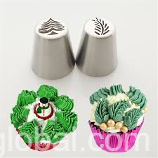 www.rentingglobal.com, renting, global, Ontario, CA, USA, Russian piping nozzle christmas tree & leaf 2pcs