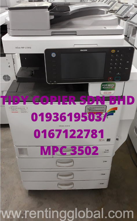 www.rentingglobal.com, renting, global, Jalan PJU 10/10e, Damansara Damai, 47000 Petaling Jaya, Selangor, Malaysia, ricoh,photocopier,printer, RICOH DIGITAL COLOR COPIER MPC 3502