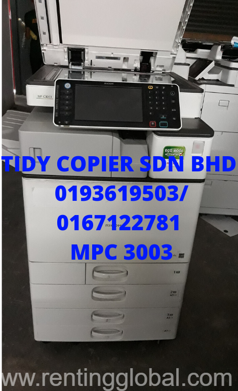 www.rentingglobal.com, renting, global, Jalan PJU 10/10e, Damansara Damai, 47000 Petaling Jaya, Selangor, Malaysia, ricoh,printer,photocopier,scanner, Ricoh Mpc 3003 Wireless Color Photocopier