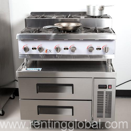 www.rentingglobal.com, renting, global, Singapore, cooking performance group,commercial gas ranges, COOKING PERFORMANCE GROUP 36RSURBNL 36" GAS COUNTERTOP STEP-UP RANGE / HOT PLATE