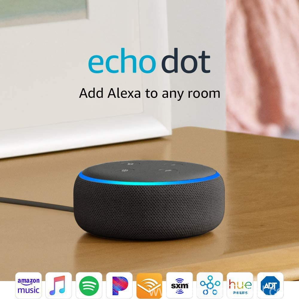 www.rentingglobal.com, renting, global, Mississauga, ON, Canada, echo dot (3rd gen) - smart speaker with alexa - charcoal, Echo Dot (3rd Gen) - Smart Speaker With Alexa - Charcoal