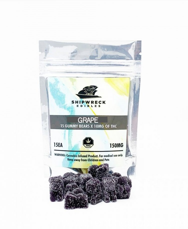 www.rentingglobal.com, renting, global, Vancouver, BC, Canada, edibles, SHIPWRECK – GRAPE GUMMY BEARS