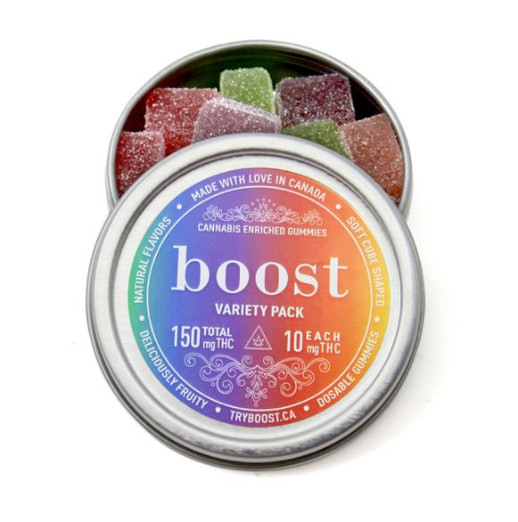 www.rentingglobal.com, renting, global, Vancouver, BC, Canada, edibles, Boost Edibles – THC Gummies – Multi Pack – 150mg